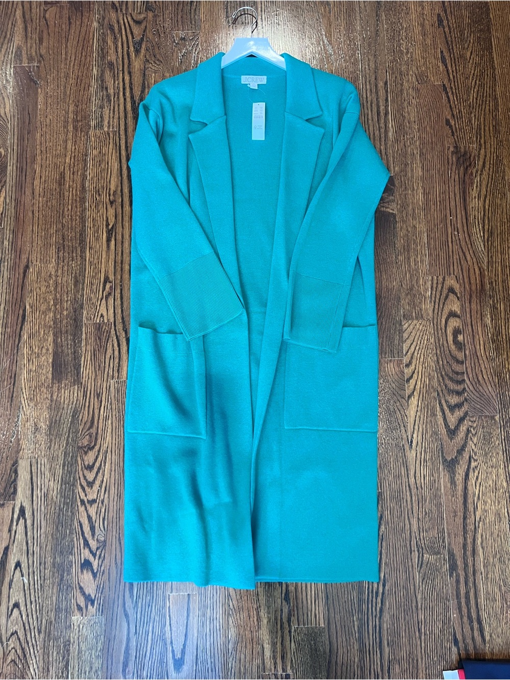 J. Crew kelly green Open Long Cardigan